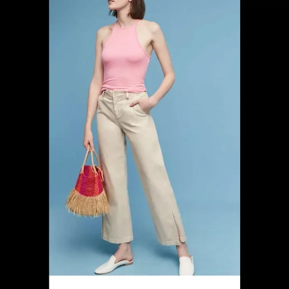 ANTHROPOLOGIE LILKA PINK SLEEVELESS RIBBED SOFT TANK TOP - Picture 2 of 4